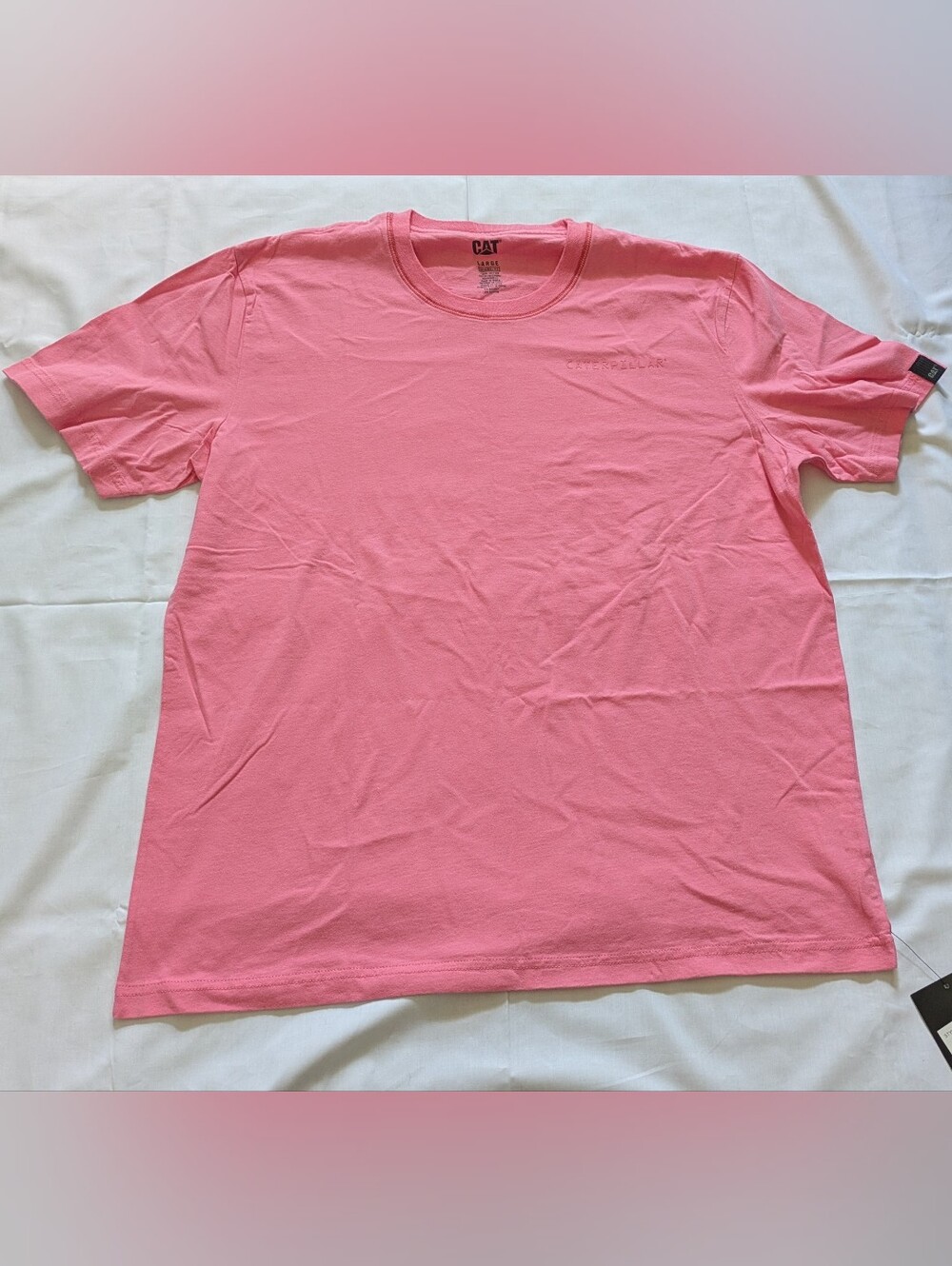 Flamingo Pink CAT Caterpillar Original Fit Cotton T-shirt
